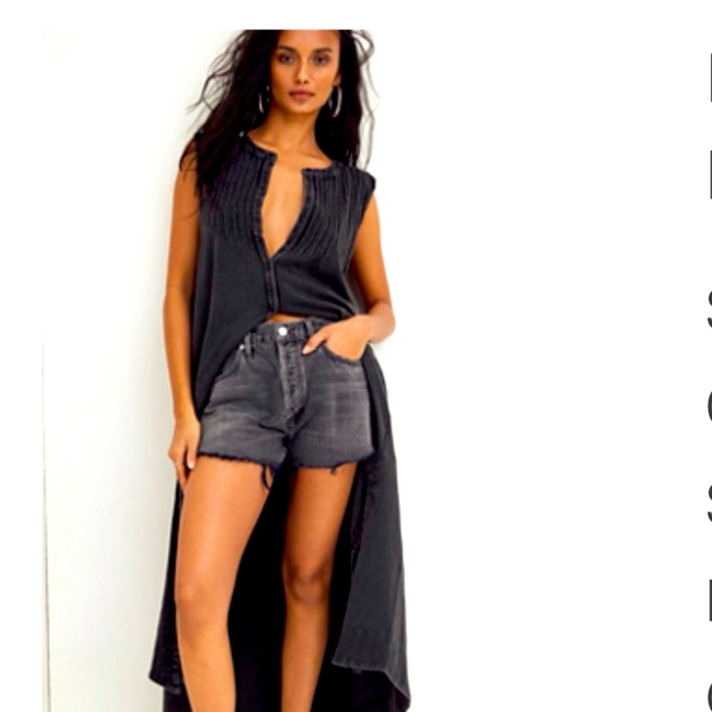 Pintucked Knit Midi Maxi dress Free People jersey cotton small, new without tags